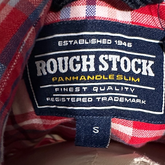 ROUGH STOCK Red and Blue Plaid Women’s Shirt - Picture 2 of 5